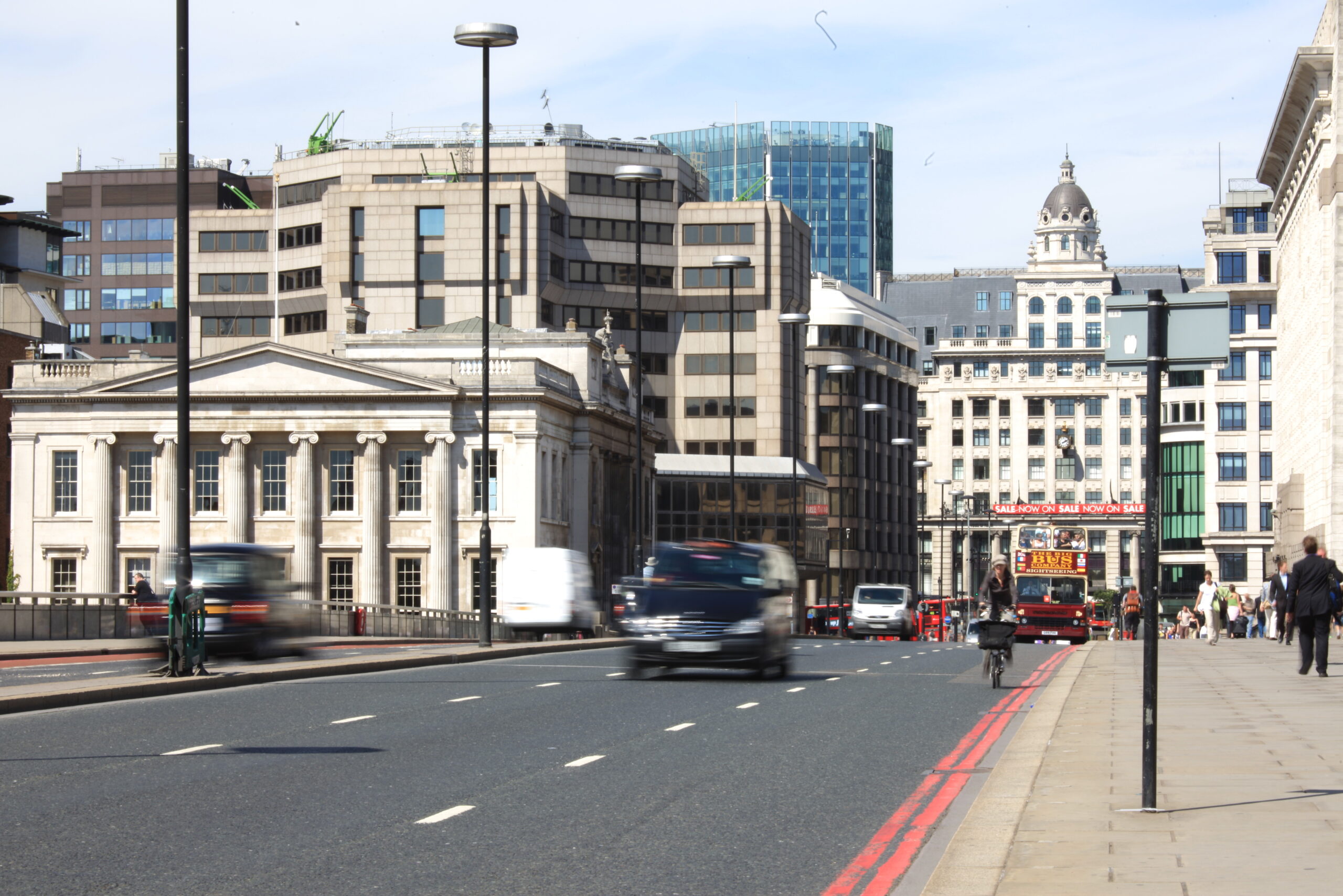 Red route road - City of London, England