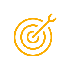 Yellow bullseye target icon