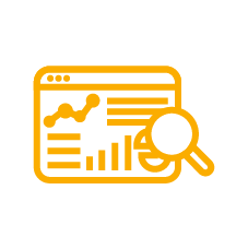 Yellow computer data icon