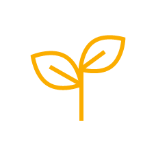 yellow eco friendly leaf icon