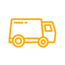 Yellow vehicle van icon