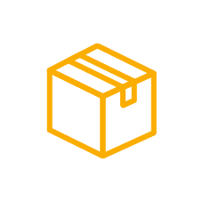 Yellow parcel icon