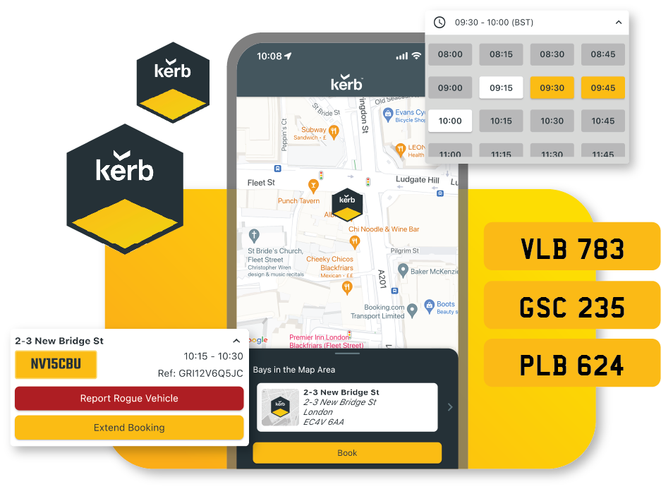 Images of our Mobile Application for Kerb Users
